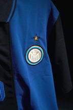 Intermilan FC | Polo Casual Tshirt #10 | Special Design | Embroidered Badges | Blue & Black | Zip with Collared Kit | Regular Fit