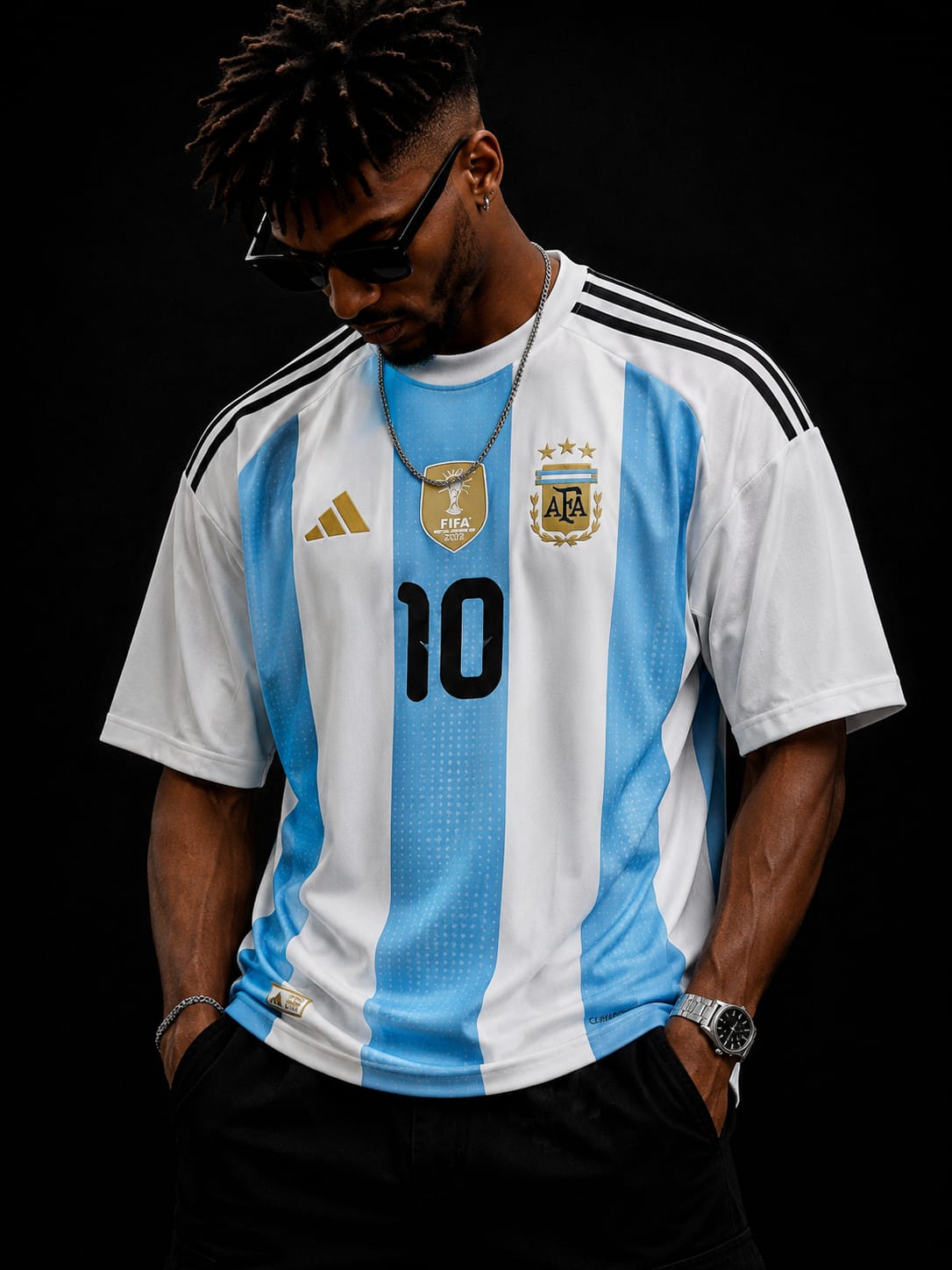 Argentina Messi Retro Oversized Jersey - Elite Edition