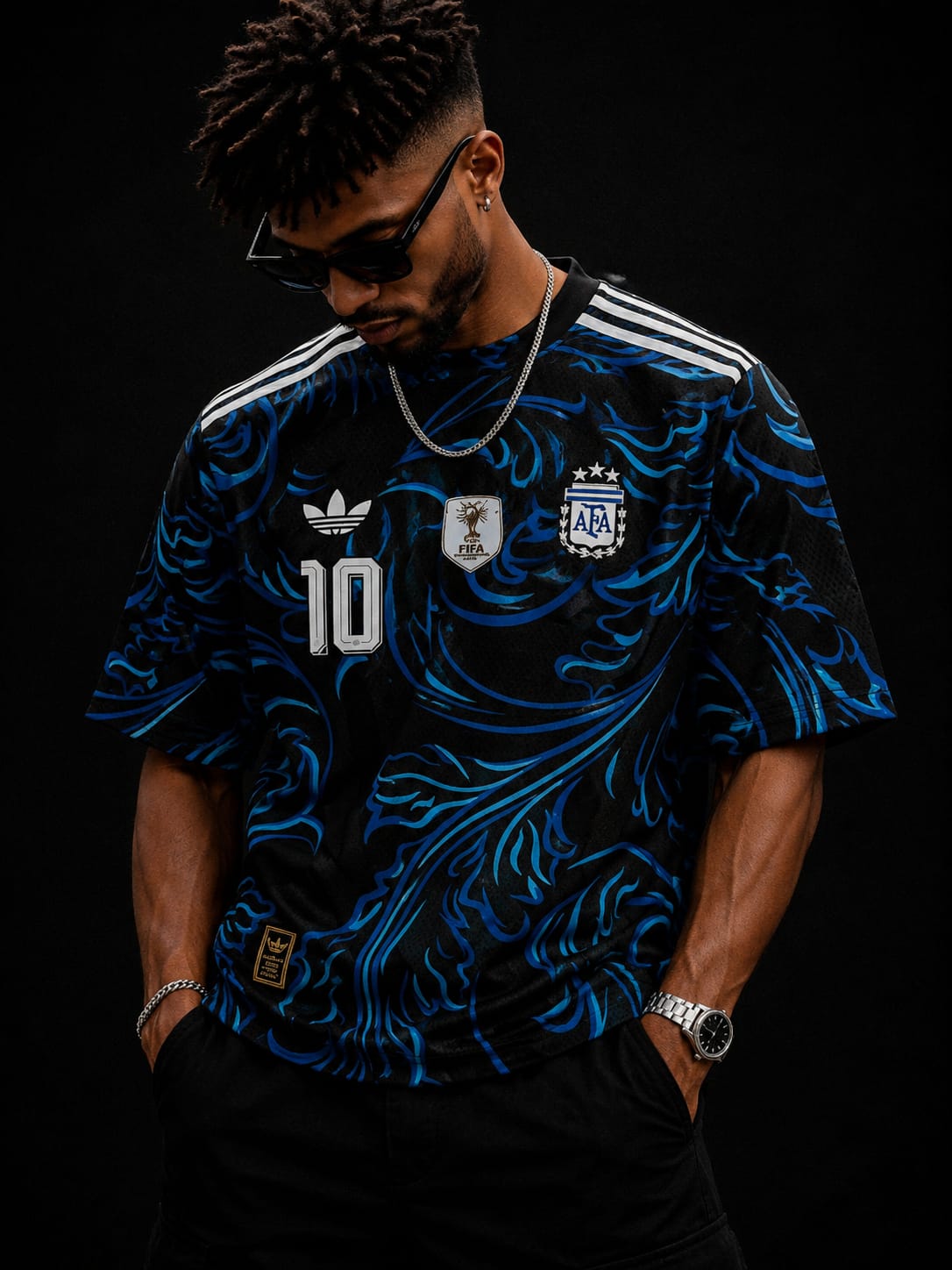 Argentina 2026 Worldcup Away Kit Messi Oversized Jersey - Elite Edition