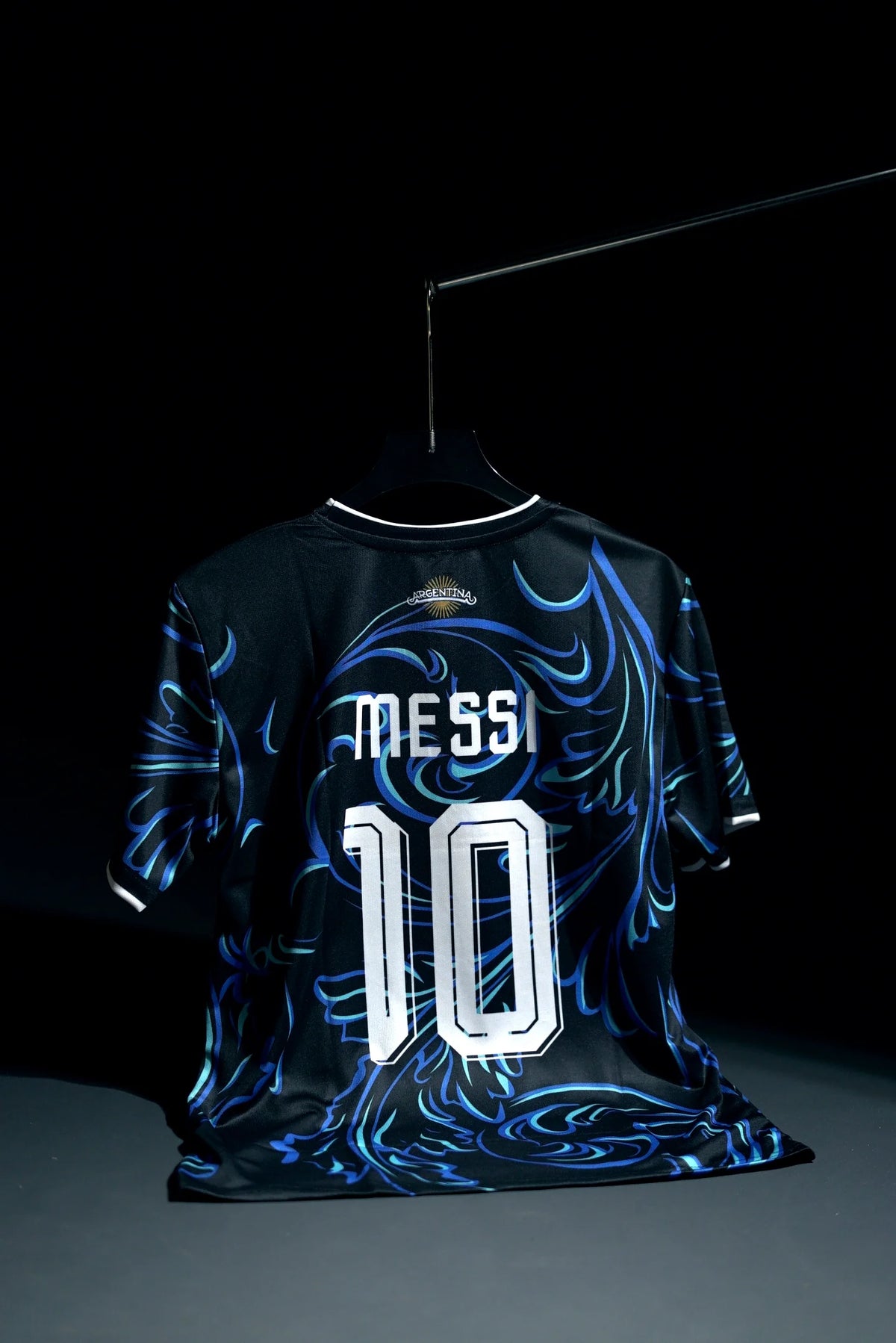 Argentina | LIONEL MESSI #10 | 2026 FIFA World Cup | Away Kit | Latest Design | Black & Blue | Regular Fit