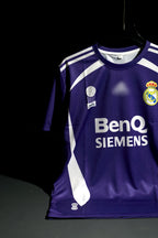 Real Madrid | RONALDO #9 | 2006-07 | Away Kit | BenQ | Retro Design | Violet | Regular Fit