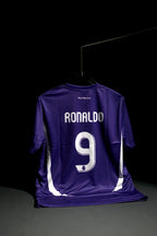 Real Madrid | RONALDO #9 | 2006-07 | Away Kit | BenQ | Retro Design | Violet | Regular Fit