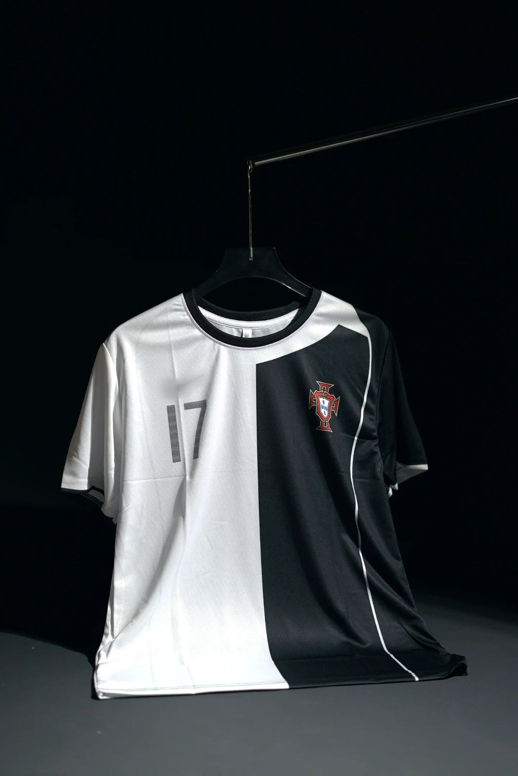 Portugal | CRISTIANO RONALDO #17 | 2005-06 | Special Kit | Anti Racism Special Edition Retro Design | Black & White | Regular Fit
