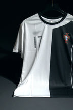 Portugal | CRISTIANO RONALDO #17 | 2005-06 | Special Kit | Anti Racism Special Edition Retro Design | Black & White | Regular Fit