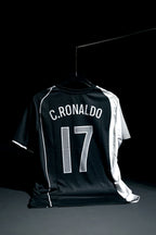 Portugal | CRISTIANO RONALDO #17 | 2005-06 | Special Kit | Anti Racism Special Edition Retro Design | Black & White | Regular Fit