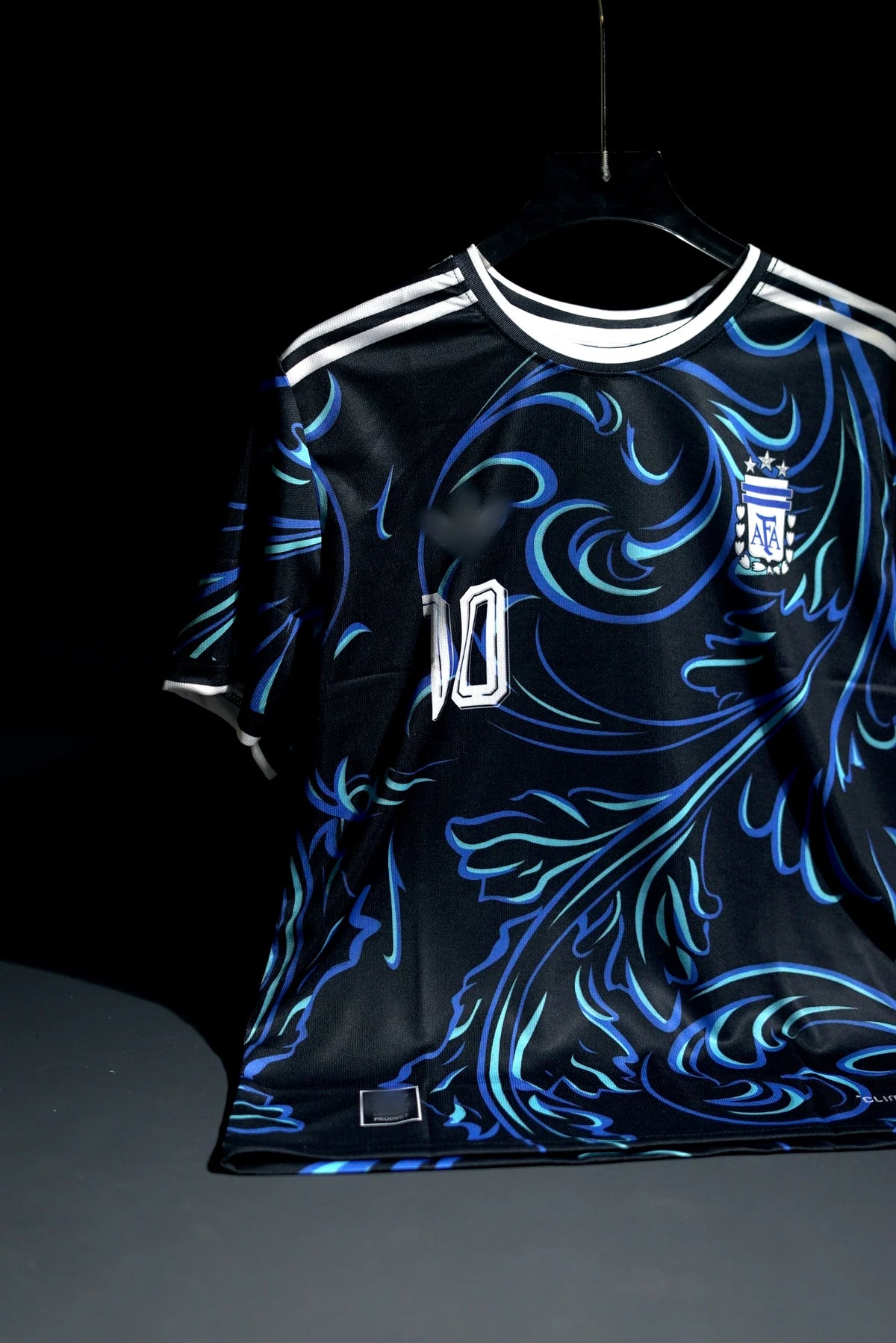 Argentina | LIONEL MESSI #10 | 2026 FIFA World Cup | Away Kit | Latest Design | Black & Blue | Regular Fit