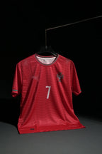 Portugal | CRISTIANO RONALDO #7 | 2026 FIFA World Cup | Home Kit | Latest Design | Red | Regular Fit
