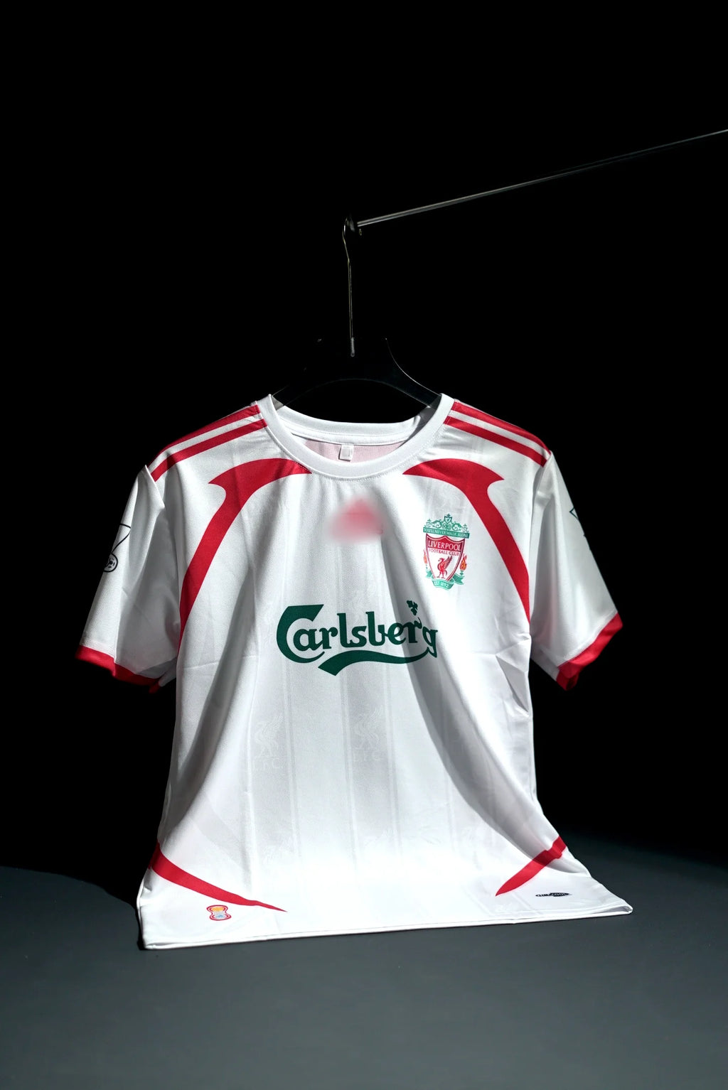 Liverpool FC | TORRES#9 | 2007-08 | Away Kit | Carlsberg | Retro Design | White | Regular Fit
