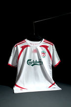 Liverpool FC | TORRES#9 | 2007-08 | Away Kit | Carlsberg | Retro Design | White | Regular Fit
