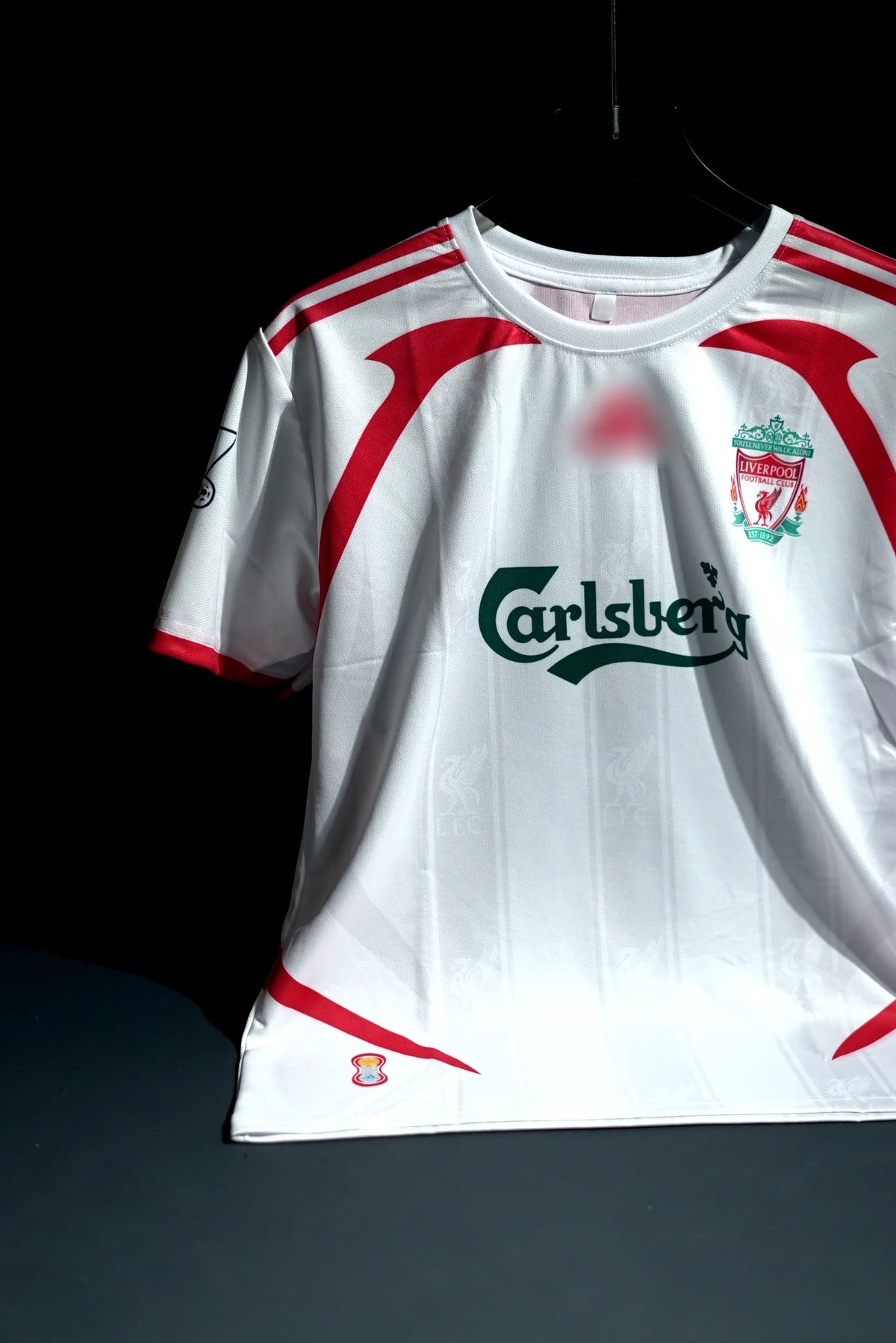 Liverpool FC | TORRES#9 | 2007-08 | Away Kit | Carlsberg | Retro Design | White | Regular Fit