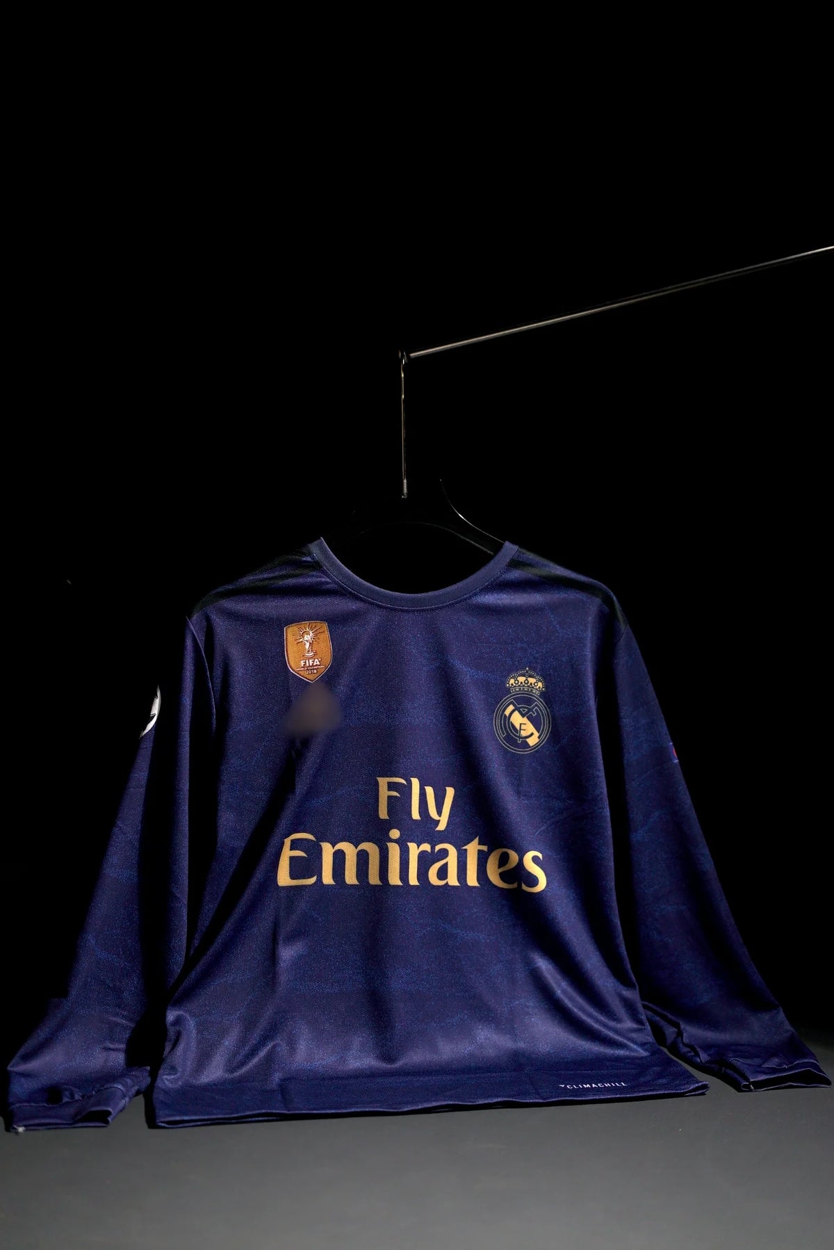 Real Madrid | SERGIO RAMOS #4 | 2019-20 | Away Kit | Fly Emirates | Retro Design | Dark Blue | Full Sleeve Fit