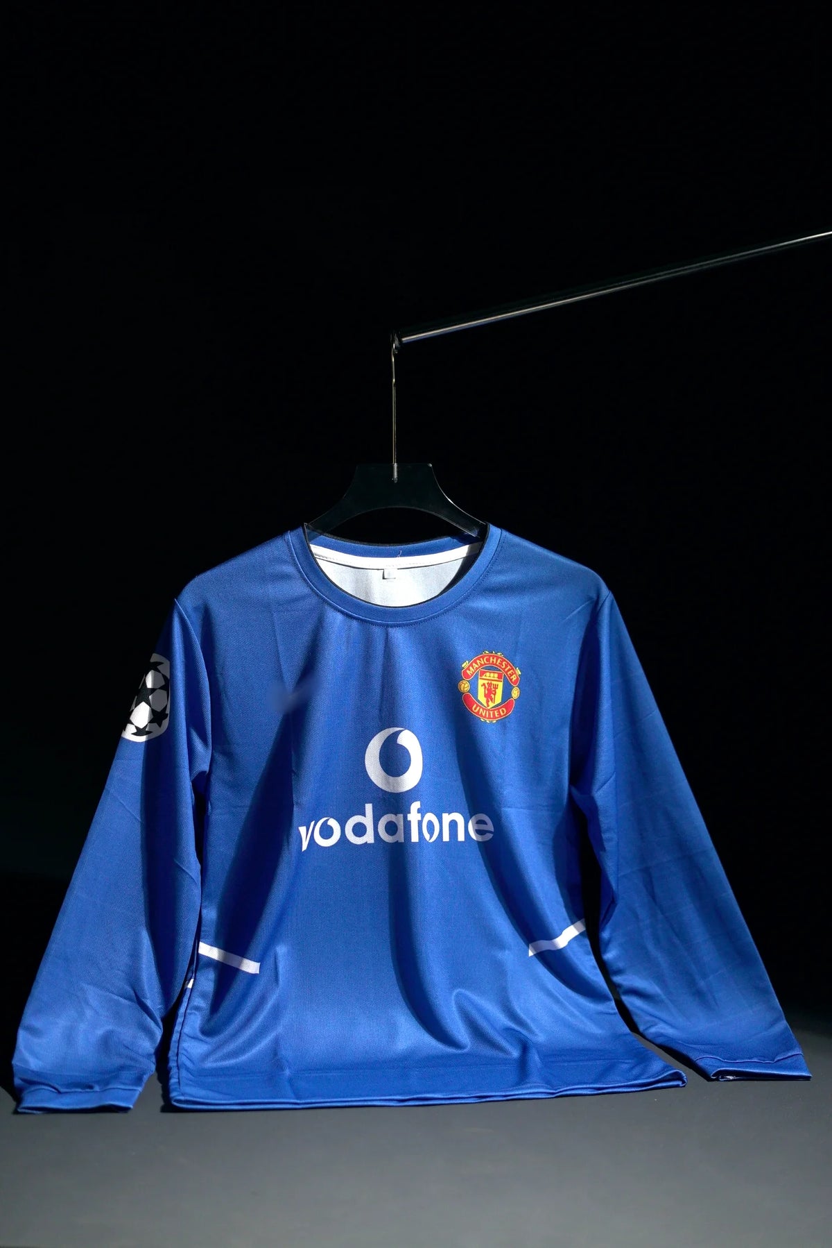 Manchester United FC | DAVID BECKHAM #7 | 2002-03 | Third Kit | Vodafone | Retro Design | Blue | Full Sleeve Fit