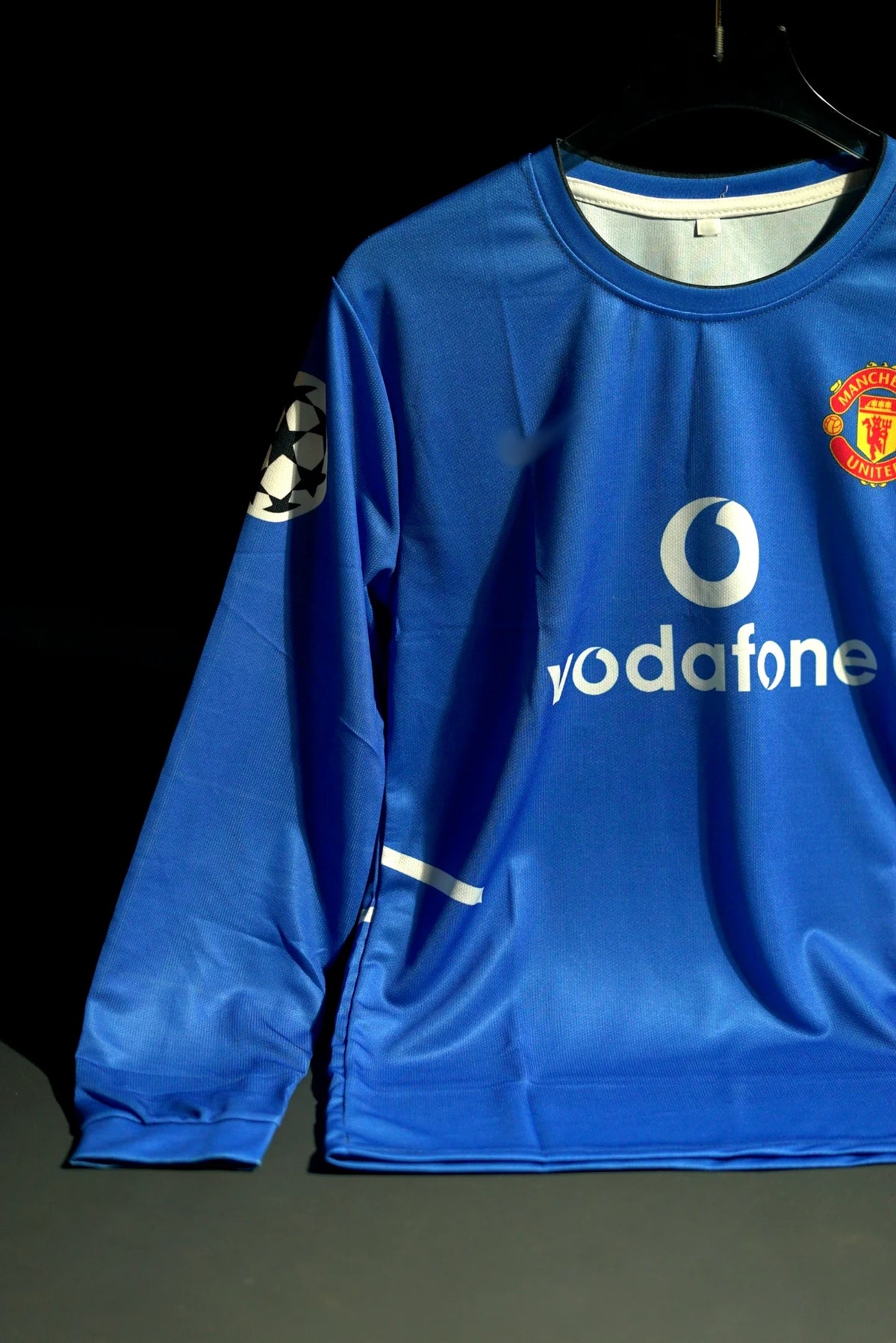 Manchester United FC | DAVID BECKHAM #7 | 2002-03 | Third Kit | Vodafone | Retro Design | Blue | Full Sleeve Fit