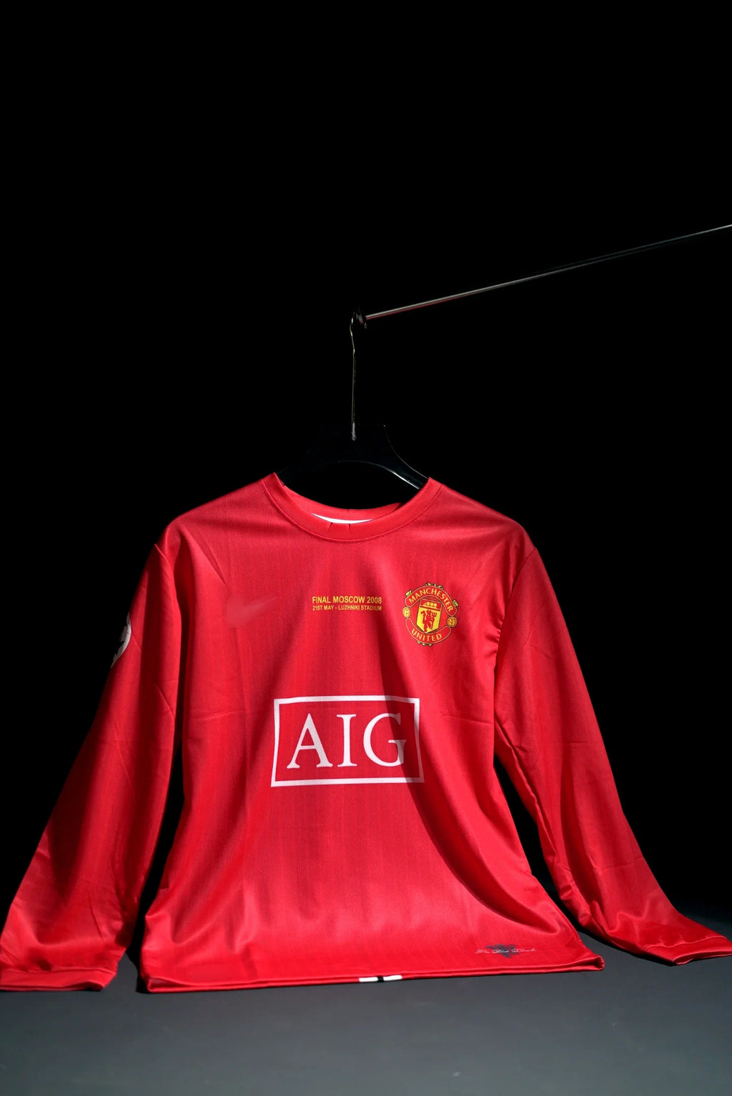 Manchester United FC | CRISTIANO RONALDO #7 | 2007-08 | Home Kit | AIG | Retro Design | Red | Full Sleeve Fit