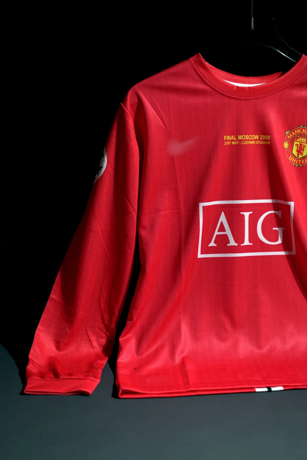 Manchester United FC | CRISTIANO RONALDO #7 | 2007-08 | Home Kit | AIG | Retro Design | Red | Full Sleeve Fit