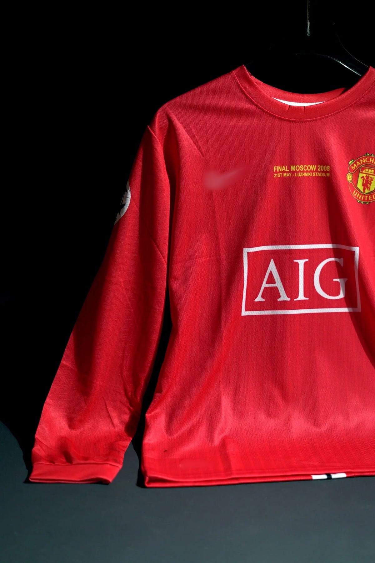 Manchester United FC | CRISTIANO RONALDO #7 | 2007-08 | Home Kit | AIG | Retro Design | Red | Full Sleeve Fit