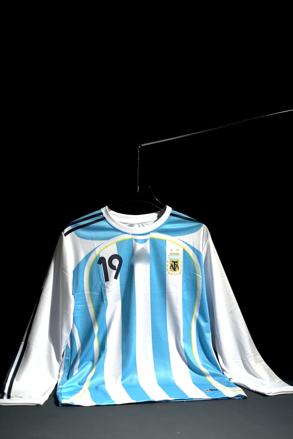 Argentina | LIONEL MESSI #19 | 2006 FIFA World Cup | Home Kit | Retro Design | Sky Blue & White | Full Sleeve Fit