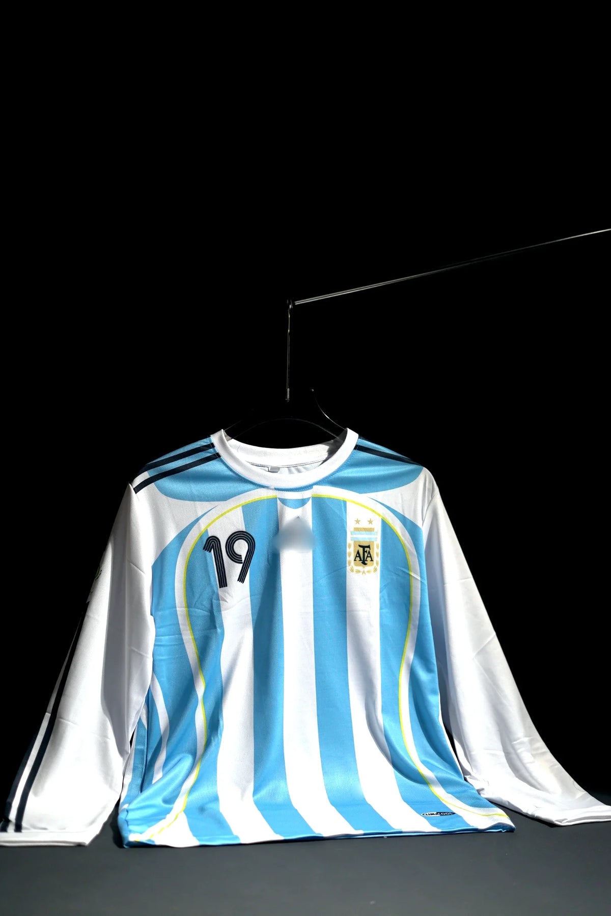 Argentina | LIONEL MESSI #19 | 2006 FIFA World Cup | Home Kit | Retro Design | Sky Blue & White | Full Sleeve Fit