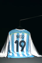 Argentina | LIONEL MESSI #19 | 2006 FIFA World Cup | Home Kit | Retro Design | Sky Blue & White | Full Sleeve Fit
