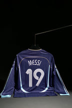 Argentina | LIONEL MESSI #10 | 2006 FIFA World Cup | Away Kit | Retro Design | Dark Blue | Full Sleeve Fit