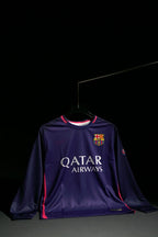 FC Barcelona | LIONEL MESSI #10 | 2016-17 | Away Kit | Qatar Airways | Retro Design | Purple | Full Sleeve Fit