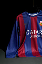 FC Barcelona | NEYMAR JR #11 | 2014-15 | Home Kit | Qatar Airways | Retro Design | Red & Blue | Full Sleeve Fit